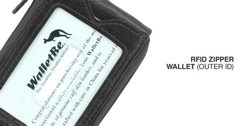 walletbe men's outer id full zipper wallet with rfid protection|men's zip wallet.